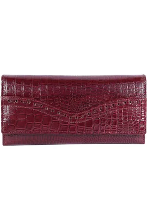 STYLE SHOES Women Abstract Textured Leather Two Fold Wallet