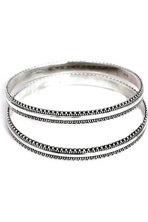 Shyle Adya Fine 925 Sterling Silver Daana Art Bangles