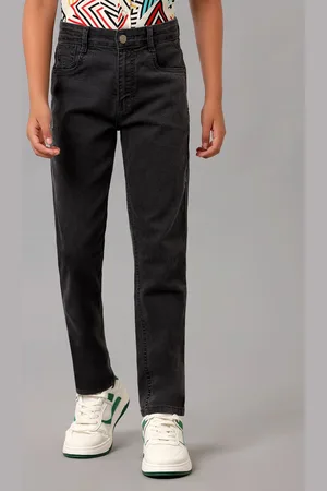 UNDER FOURTEEN ONLY Boys Slim Fit Clean Look Cotton Jeans