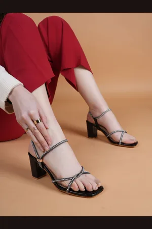 DressBerry Women Embellished Block Sandals