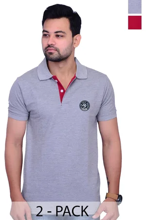 La Milano Pack OF 2 Men Polo Collar Solid Slim Fit T-shirt