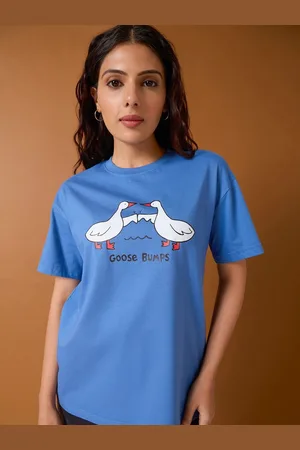 Mast & Harbour Women Graphic Printed Round Neck Cotton Oversized T-shirt