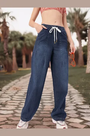 DressBerry Women Urban Vibe Baggy Fit Light Fade Jeans