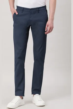 Crocodile Men Mid-Rise Slim Fit Cotton Trousers