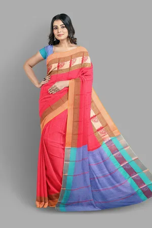 The Chennai Silks Ethnic Motifs Art Silk Fusion Ilkal Saree