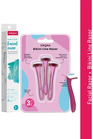 Sirona Set Of 6 Blink and Glow Face Razors & Bikini Line Razors