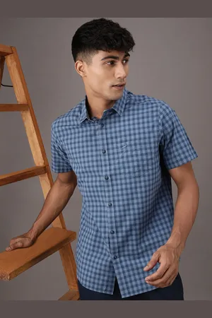 Crocodile Comfort Grid Tattersall Checks Cotton Casual Shirt