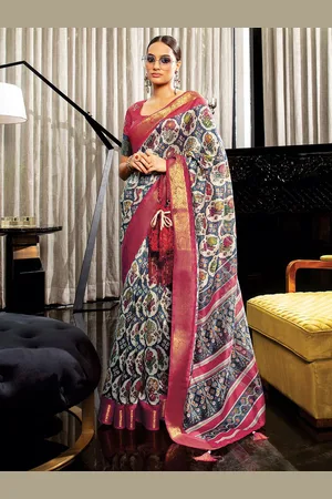 Satrani Ethnic Motifs Zari Banarasi Saree