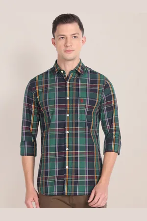 U.S. Polo Assn. Men Tailored Fit Cotton Checked Casual Shirt