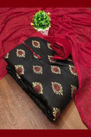 Lilots Printed Unstitched Dress Material