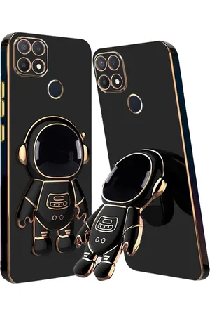 Karwan Oppo A15 Phone Back Case With Astronaut Holster Stand