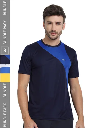ftx Pack Of 3 Colourblocked Round Neck Dry-Fit Sports T-shirt