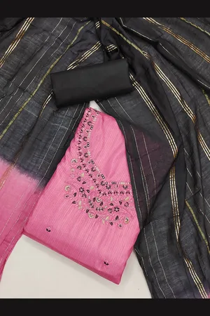 Lilots Floral Embroidered Unstitched Dress Material