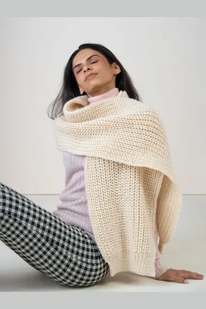 ToniQ Women Woven Design Winter Woollen Stole