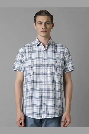 Louis Philippe Men Slim Fit Tartan Checks Opaque Checked Casual Shirt