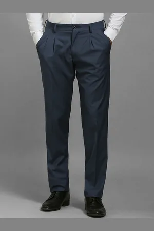 Louis Philippe Men Pleated Trousers