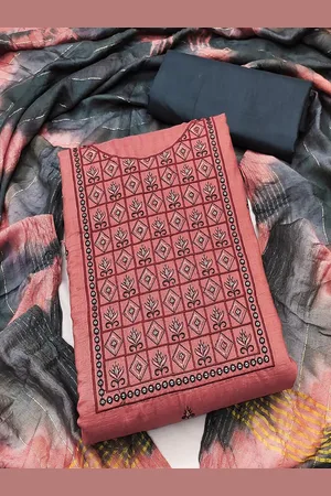 Lilots Floral Embroidered Sequinned Unstitched Dress Material