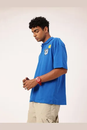 Kook N Keech Varsity Edge Polo Collar Oversized T-shirt