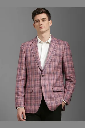 Louis Philippe Checked Single Breasted Blazer