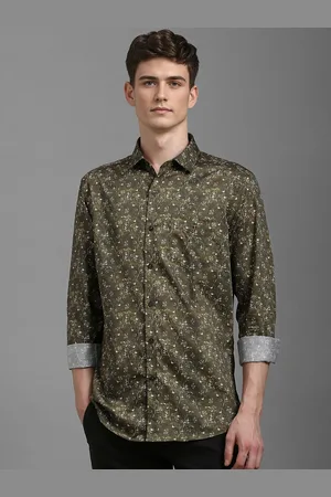 Louis Philippe Men Floral Printed Opaque Cotton Casual Shirt