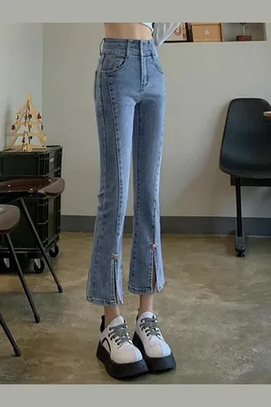 DressBerry Women Flared High-Rise Jeans