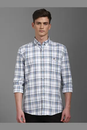Louis Philippe Men Slim Fit Opaque Checked Casual Shirt