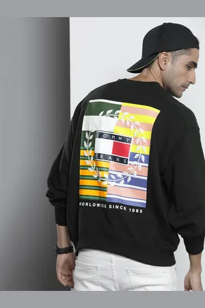 Tommy Hilfiger Sustainable Graphic Printed & Embroidered Detail Pure Cotton Sweatshirt