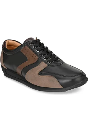 San Frissco Men Black & Brown Colourblocked Sneakers