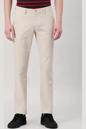 Crocodile Men Mid-Rise Slim Fit Cotton Trousers