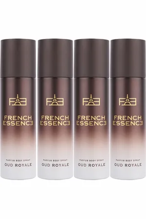 FRENCH ESSENCE Set of 4 No Gas Parfum Body Spray 99 g (120ml) Each - Oud Royale