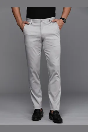 Louis Philippe Men Textured Tapered Fit Low-Rise Chinos