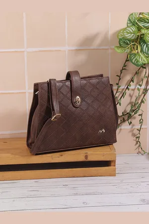Metro Brown Textured Sling Bag