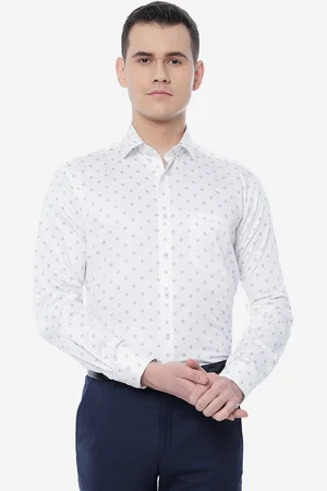 JADE BLUE Men Printed Formal Cotton Shirt