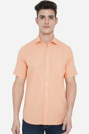 Greenfibre Men Orange Slim Fit Casual Shirt