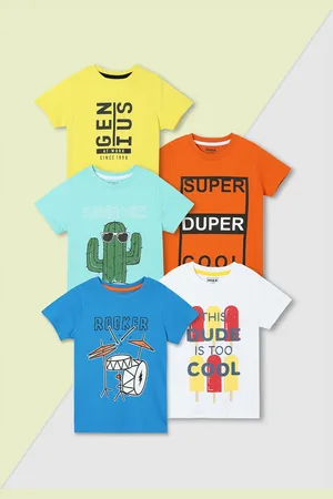 Max Collection Boys Graphic Printed T-Shirt - Pack of 5