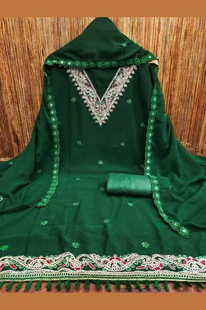 Lilots Floral Embroidered Unstitched Dress Material