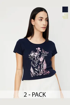 Max Collection Women Graphic Printed T-Shirt - Pack of 2