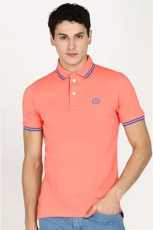 Provogue Men Polo Collar Applique Slim Fit T-shirt