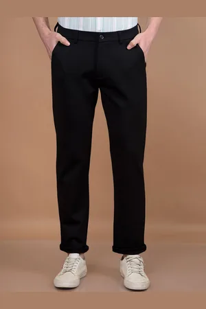 Crimsoune Club Men Printed Smart Slim Fit Regular Trousers