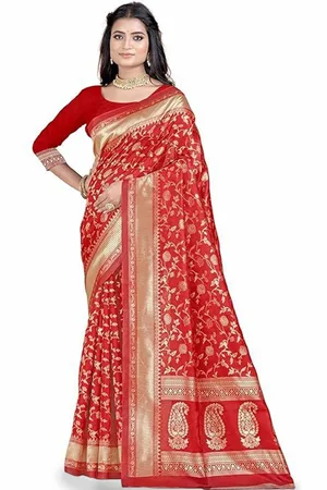 Saadhvi Woven Design Zari Pure Silk Kanjeevaram Saree