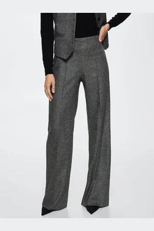 MANGO Women Sustainable Regular Fit Trousers