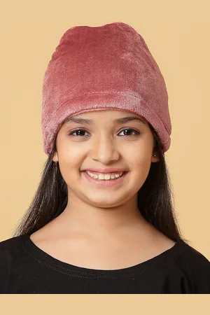 KLOTTHE Girls Woollen Solid Beanie Caps