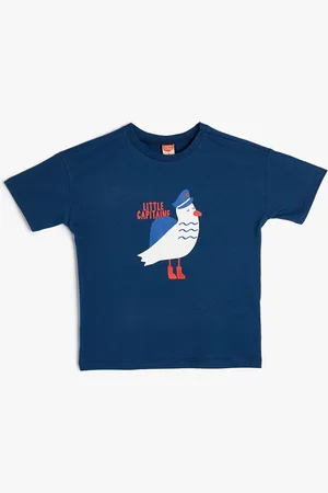 Koton Boys Graphic Printed Round-Neck Cotton T-shirt