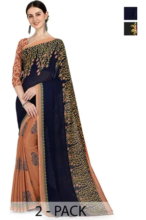 ANAND SAREES Floral Saree Pack of 2