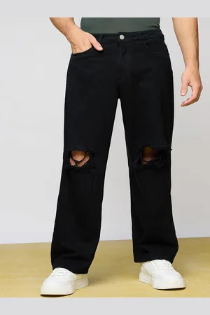 Xee Men Classic Relaxed Fit Slash Knee Stretchable Jeans