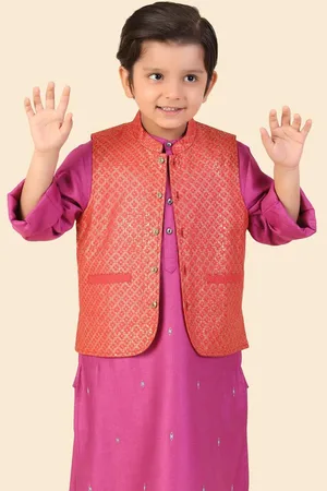 Fabindia Boys Printed Nehru Jackets