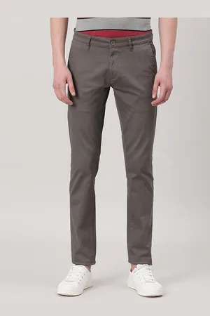 Crocodile Men Mid-Rise Slim Fit Cotton Trousers