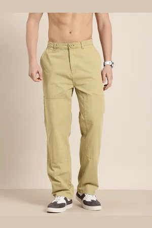 HERE&NOW Men Pure Cotton Relaxed Fit Chinos Trousers