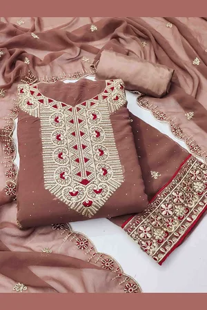 KIMISHA Embroidered Unstitched Dress Material