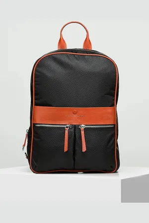 TIGER MARRON Textured Climacool Leather Backpack